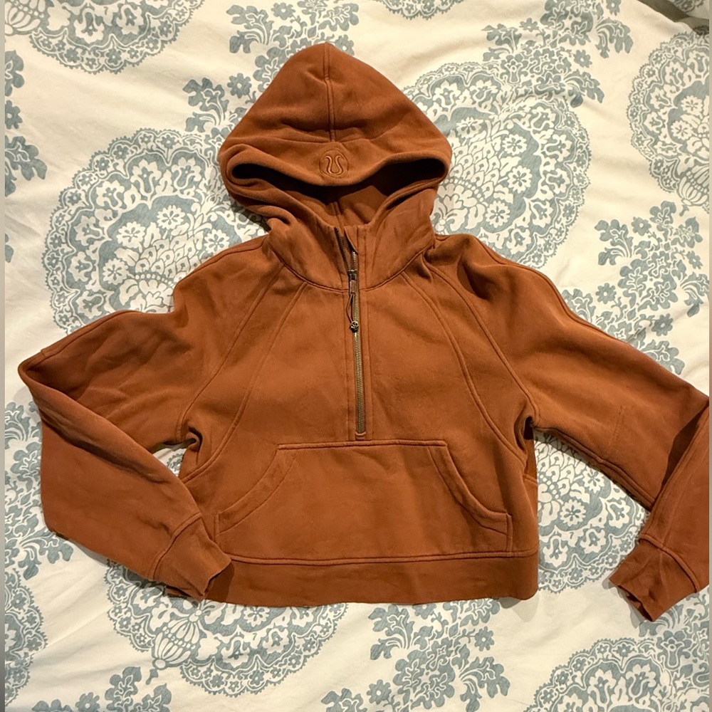 Lululemon • Copper Brown Half Zip Scuba Pullover